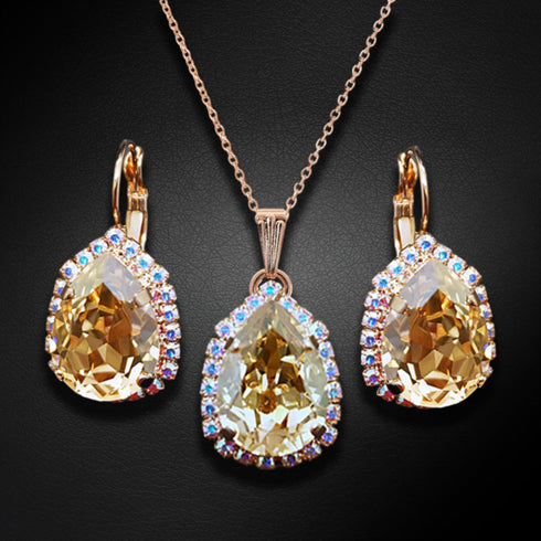 Komplektas "Debesu Piliens III (Golden Shadow)" su Swarovski™ kristalais
